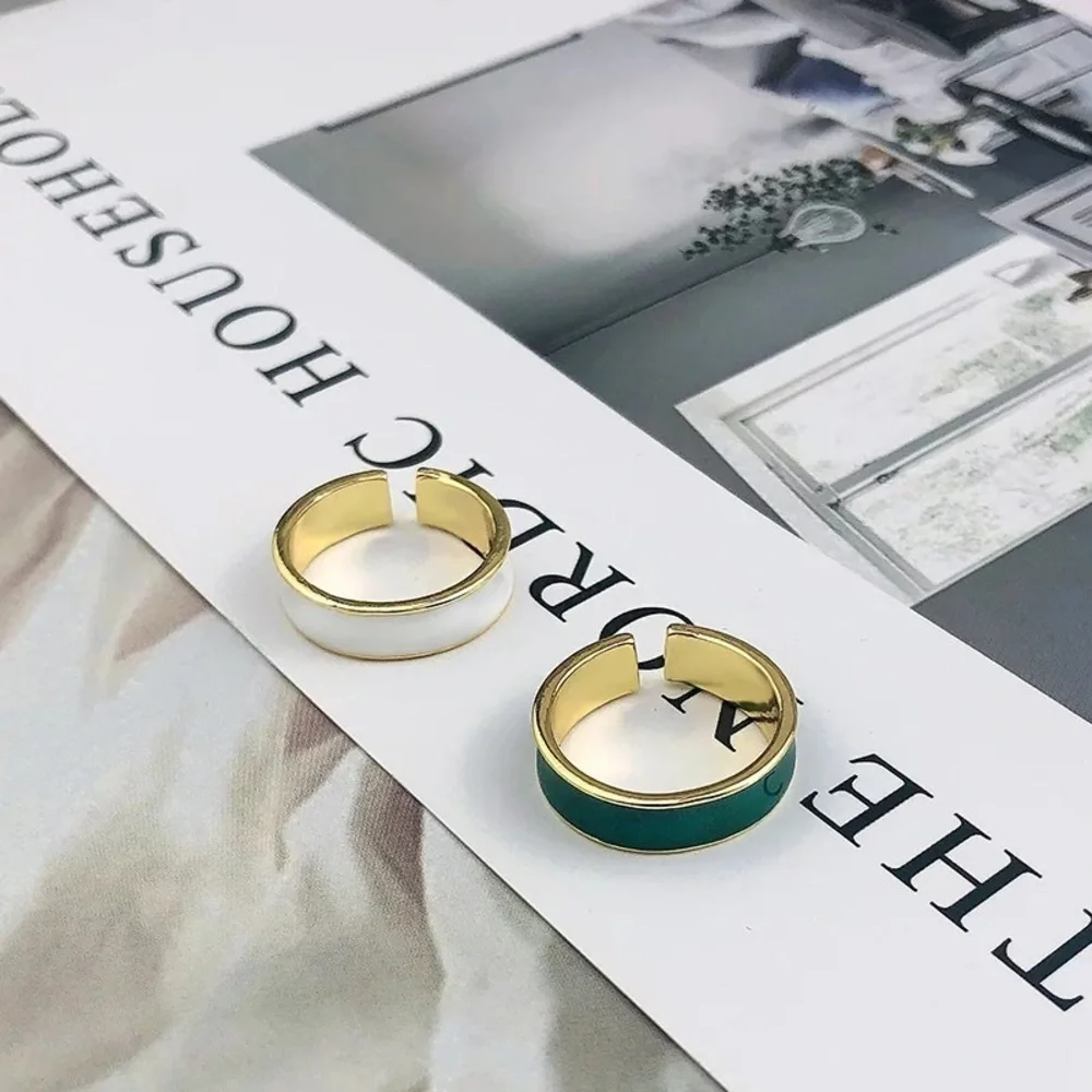 NEW Gold & Emerald Adjustable Ring